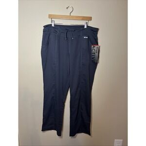 NWT Grey's Anatomy Active Low Rise Wide Waistband Blue Scrub Pant 4 Pocket XXL P